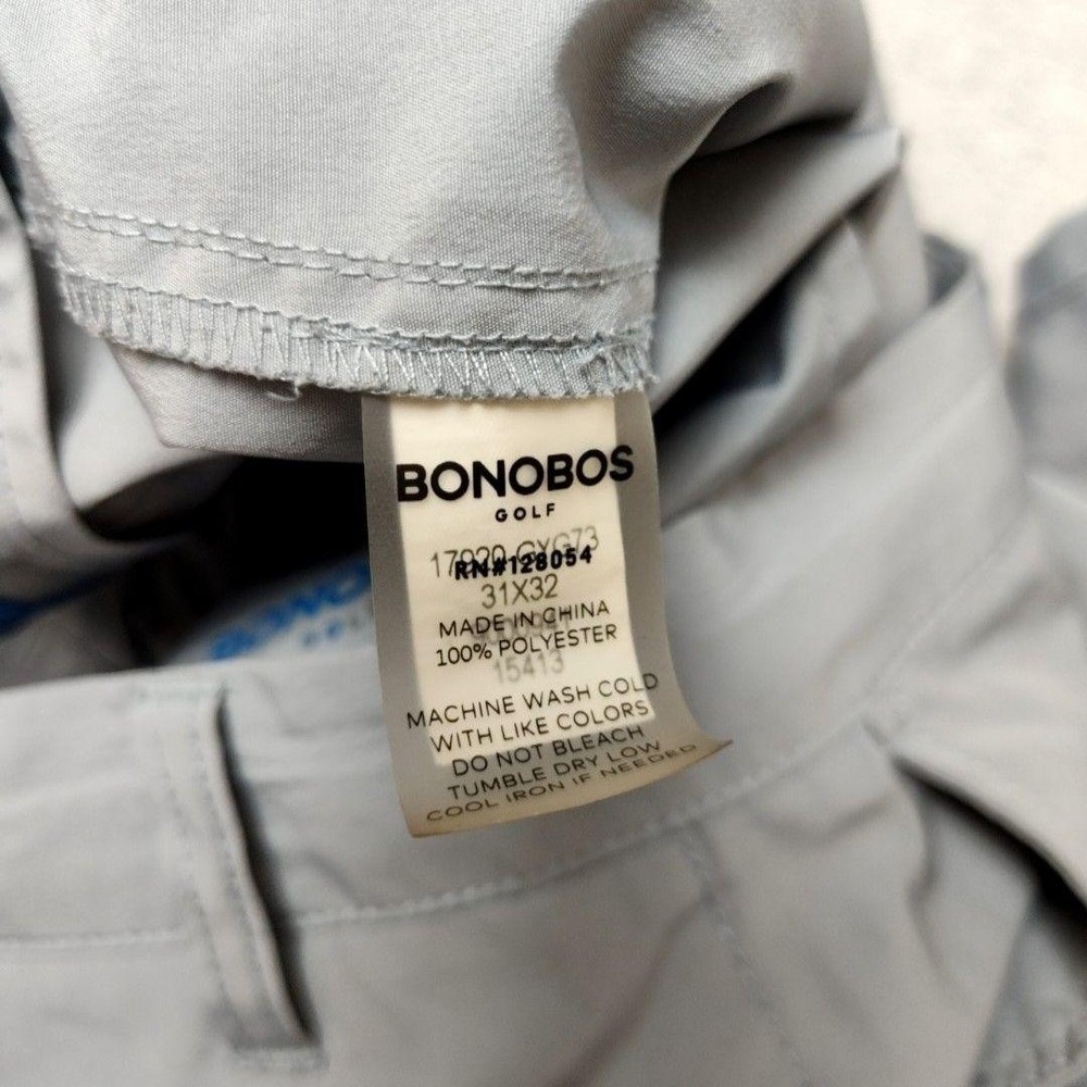 Bonobos Pants Mens 31x32 Gray Golf Athletic Flat Front Lightweight Work School - Picture 9 of 14